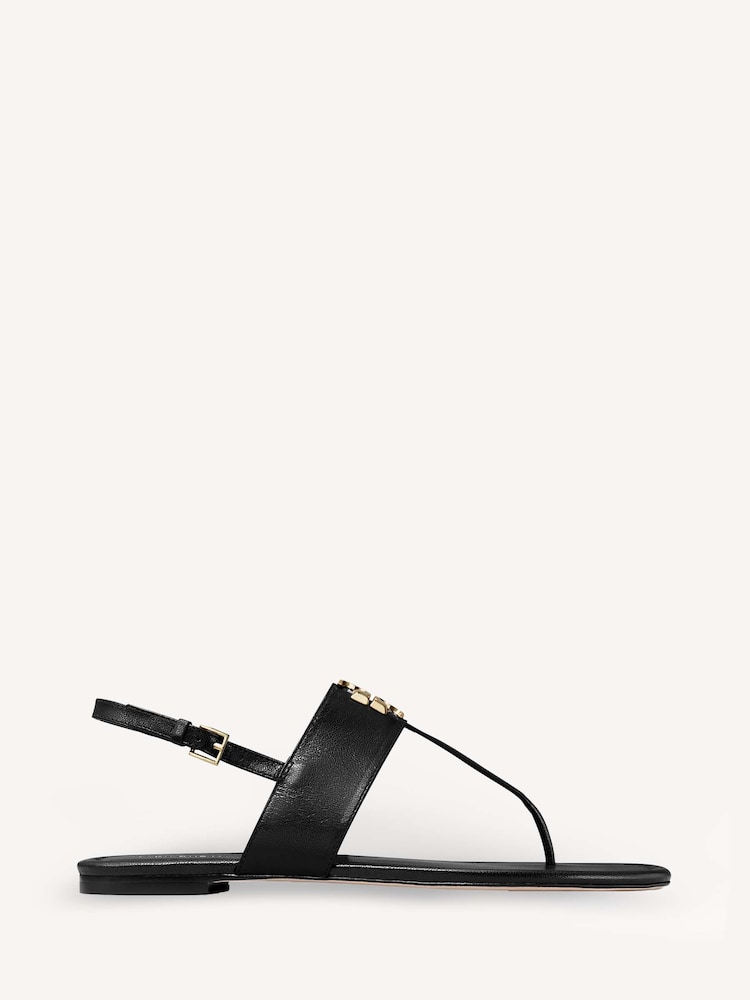 Tory Burch Black Eleanor Sandals - Image 2 of 4