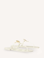 Tory Burch White Mini Miller Flat Thong Sandals - Image 1 of 4