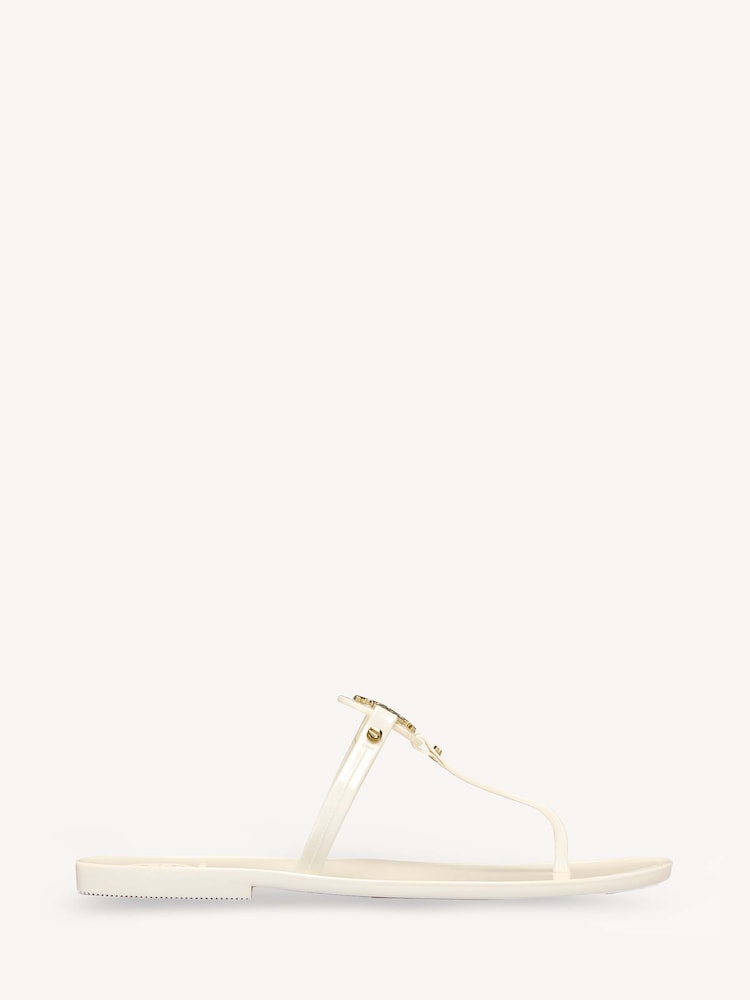 Tory Burch White Mini Miller Flat Thong Sandals - Image 2 of 4