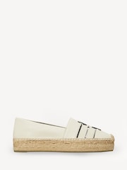 Tory Burch Brown Ines Multi Strap Platform Espadrille Sandals - Image 2 of 4
