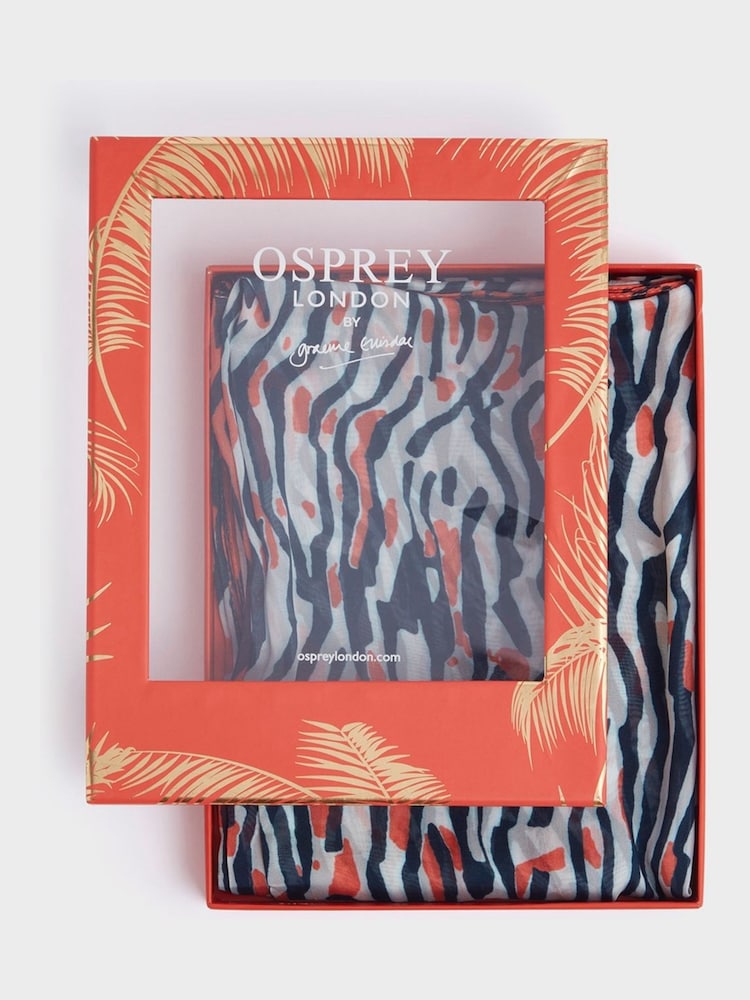 Osprey London Blue The Zebra Boxed Scarf - Image 1 of 4