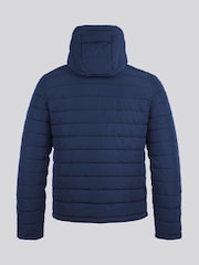 U.S. Polo Assn Sky Blue Mens Lightweight Quilt Hooded Puffer Jacket - Image 5 of 5