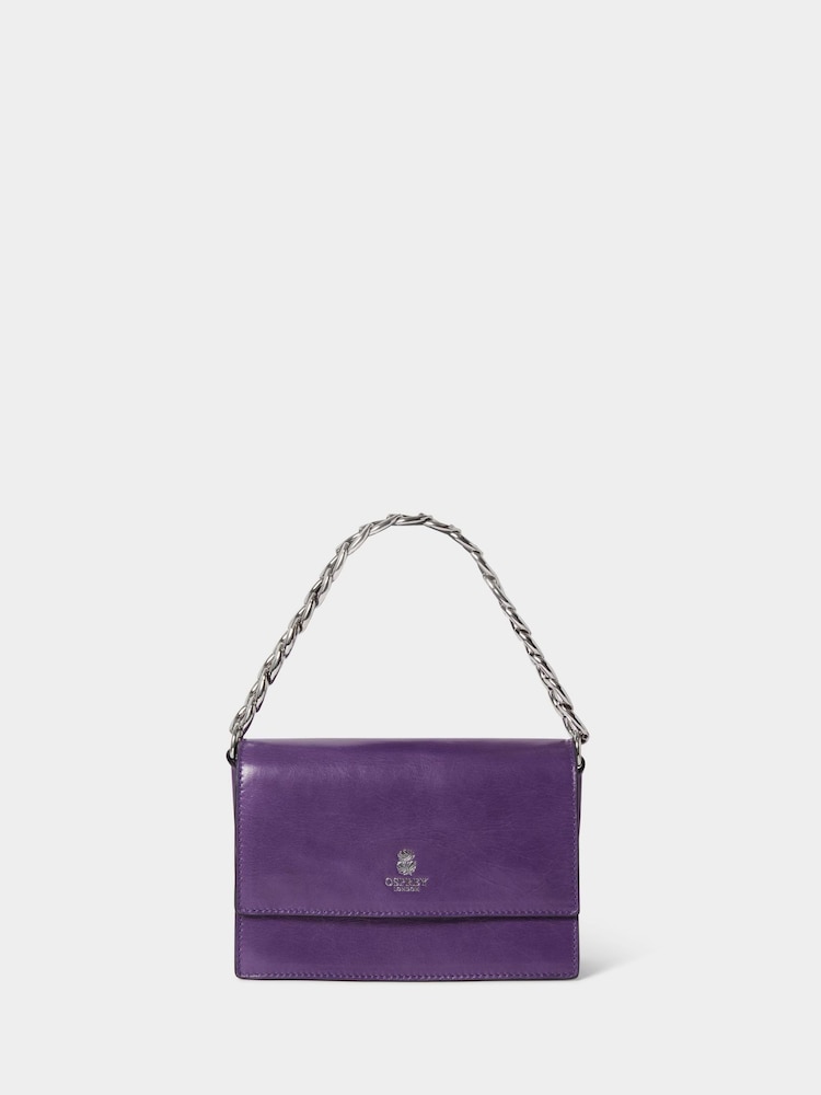 OSPREY LONDON The Chunky Chain Mini Leather Clutch - Image 1 of 6