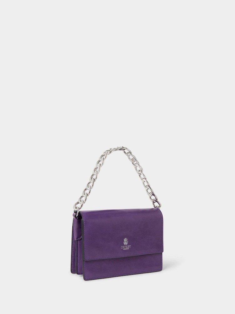 OSPREY LONDON The Chunky Chain Mini Leather Clutch - Image 3 of 6
