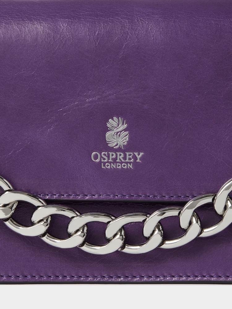 OSPREY LONDON The Chunky Chain Mini Leather Clutch - Image 6 of 6