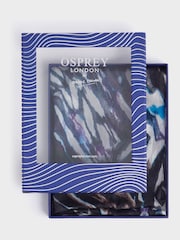Osprey London The Watercolour Boxed Black Scarf - Image 1 of 4