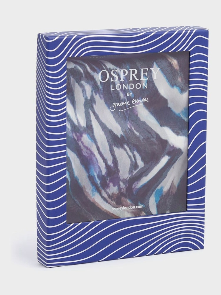 Osprey London The Watercolour Boxed Black Scarf - Image 2 of 4