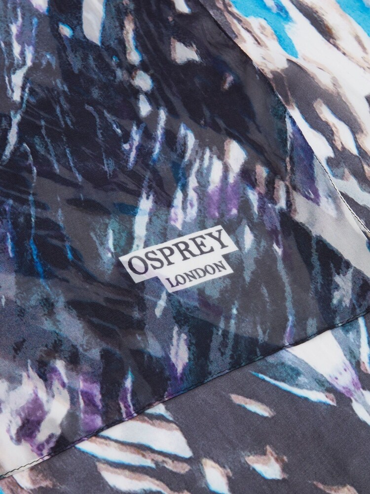 Osprey London The Watercolour Boxed Black Scarf - Image 4 of 4