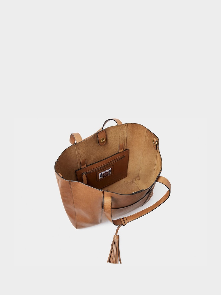 Osprey London The Santa Fe Small Leather Tote - Image 4 of 6