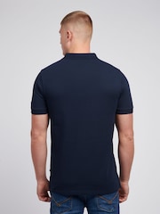 U.S. Polo Assn. Blue Mens Brand Pique 100% Cotton Polo Shirt - Image 4 of 8