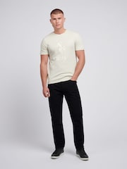 U.S. Polo Assn. Cream Mens Double Horsemen Statement T-Shirt - Image 3 of 4