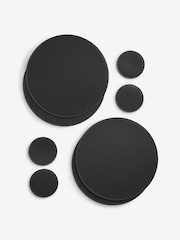 Set of 4 Navy Blue Reversible Faux Leather Placemats and Coasters Set - Image 3 of 3