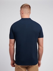 U.S. Polo Assn. Blue Mens Collar Interest Textured 100% Cotton Polo Shirt - Image 4 of 7