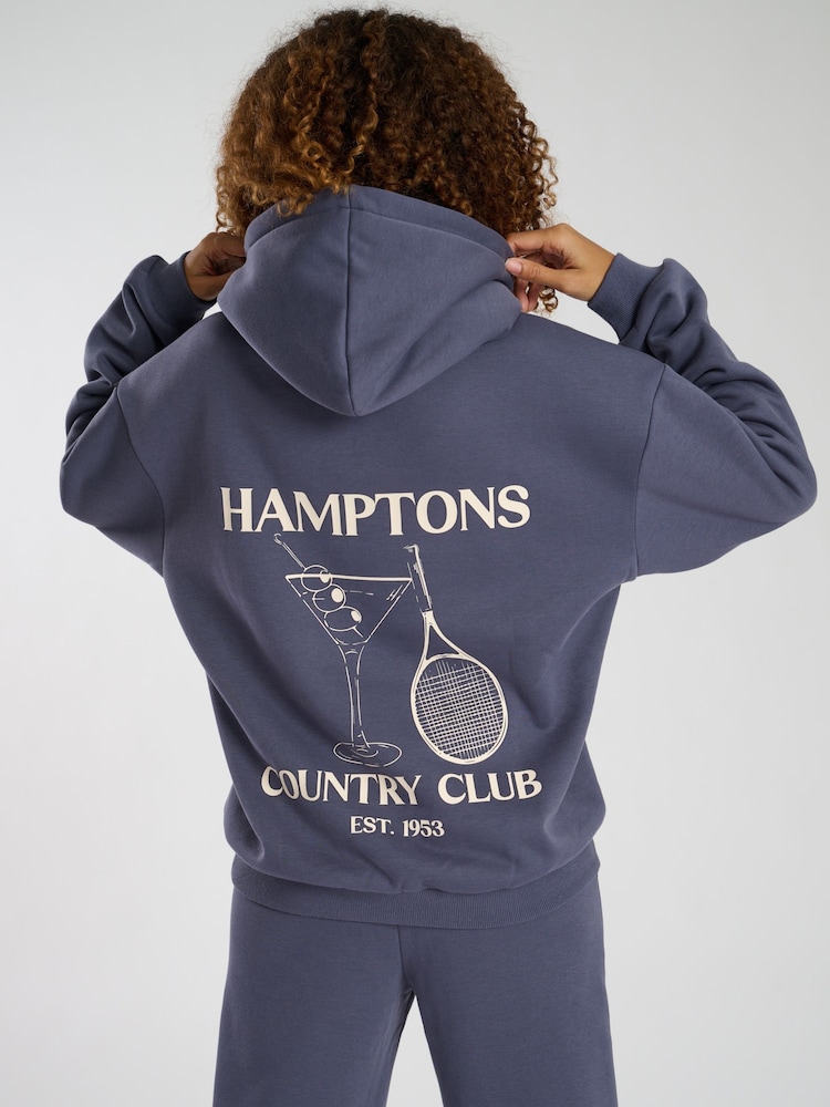 South Beach Blue Hampton Back Graphic Hoodie - Image 1 of 4