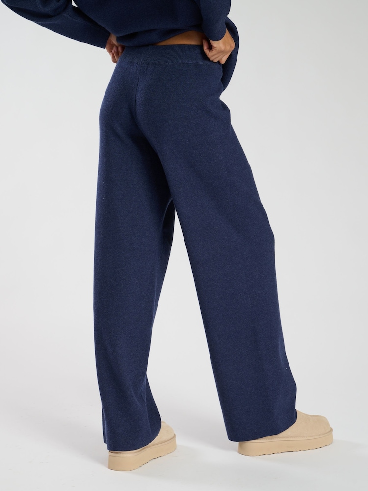 Azul - South Beach Knitted Wide Leg Joggers - Imagen 2 de 4 Azul - South Beach Knitted Wide Leg Joggers - Imagen 2 de 4