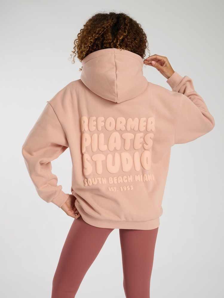 South Beach Pink Reformer Back Graphic Hoodie - Image 1 of 3