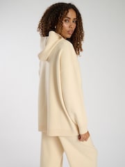 كريم - South Beach Knit Rib Hem Hoodie - صورة 2 من 4