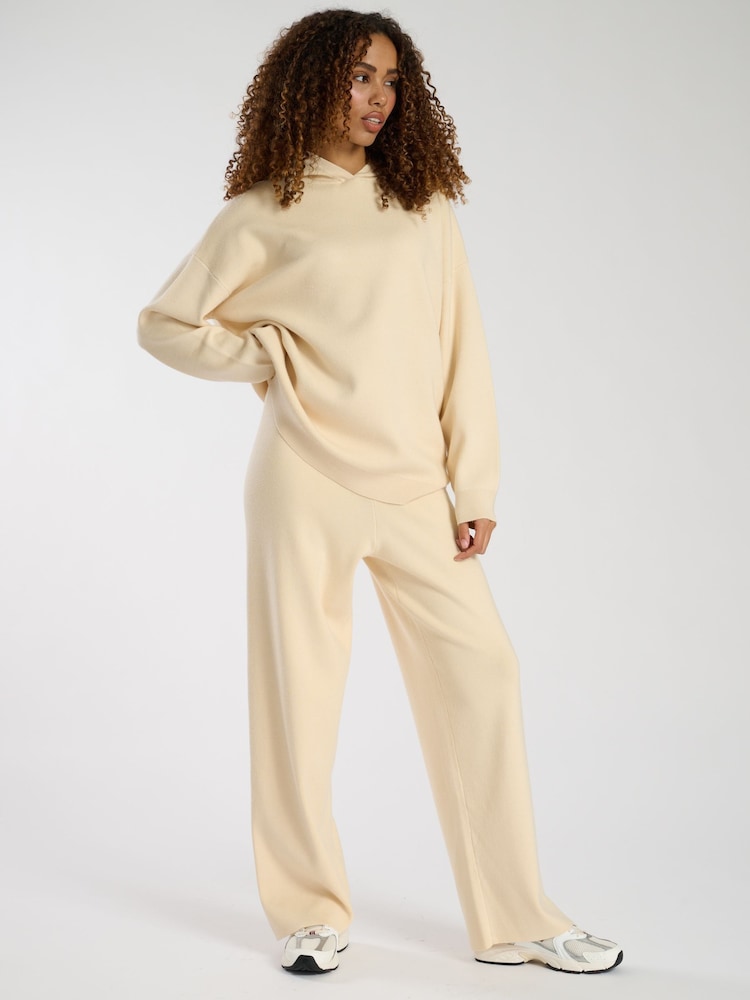 كريم - South Beach Knit Rib Hem Hoodie - صورة 4 من 4
