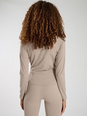 South Beach Natural Long Sleeved Zip-Up Top - Image 6 of 6