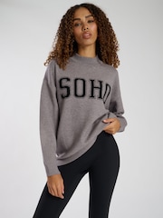 South Beach Grey Funnel Neck Jumper - Image 4 of 4
