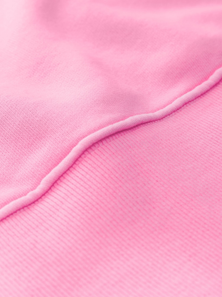 Fluro Rose - Sweat col rond 100% coton à ourlet brut - Image 9 of 11