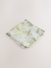 Green Floral Tie and Pocket Square Set - Image 4 of 4