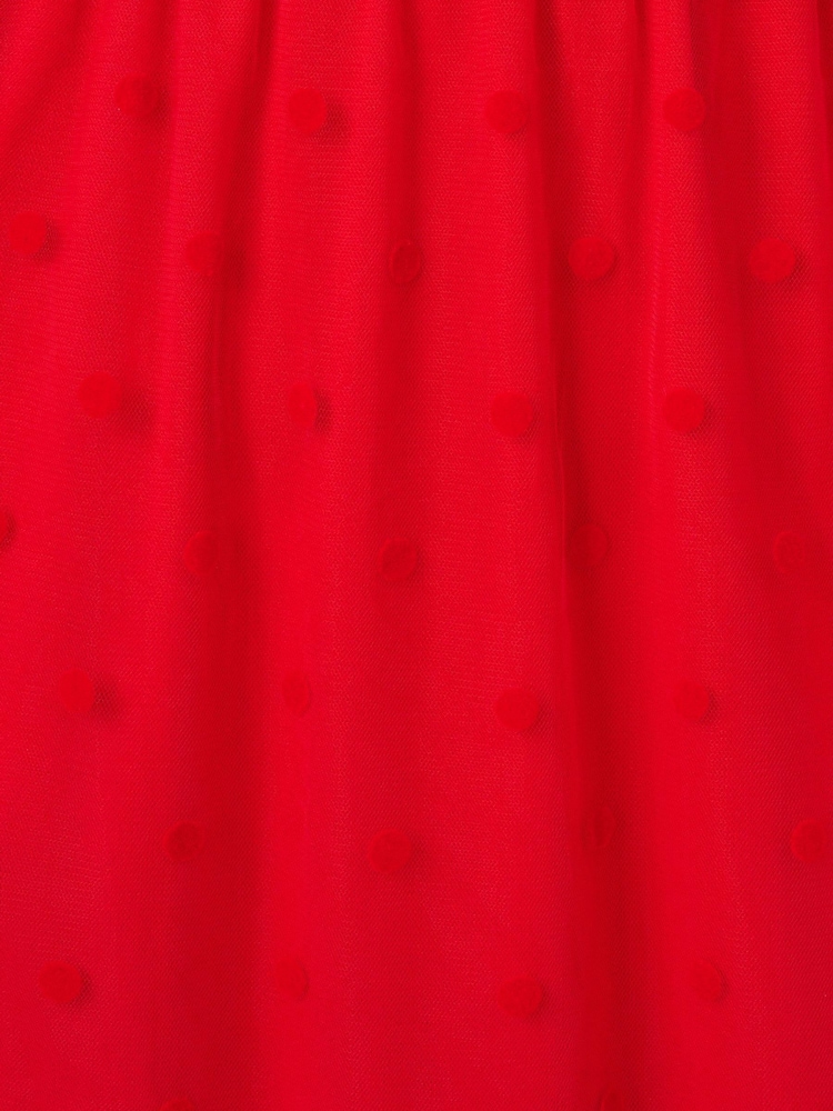 Adrianna Papell Red Dot Tulle Ruffle Dress - Image 7 of 7