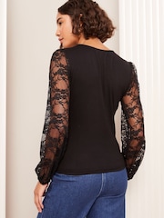 Friends Like These Long Sleeve Lace Top - Imagen 4 de 4