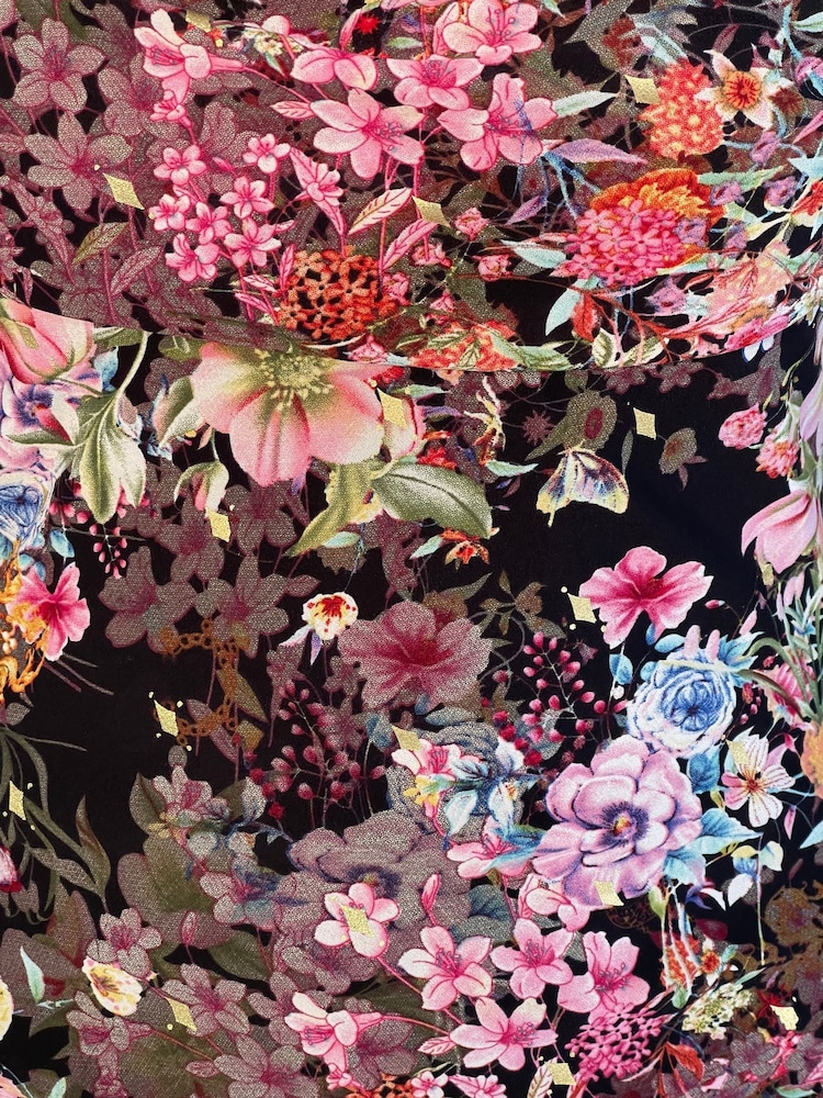 Minivestido de manga larga con escote drapeado y diseño metalizado de flores Rea de Girl In Mind - Imagen 6 de 6 Minivestido de manga larga con escote drapeado y diseño metalizado de flores Rea de Girl In Mind - Imagen 6 de 6
