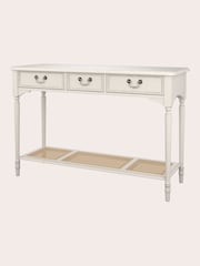 Laura Ashley Dove Grey Clifton 3 Drawer Console Table - Image 4 of 5