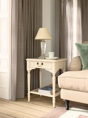 Laura Ashley Ivory Clifton 1 Drawer Side Table - Image 1 of 5