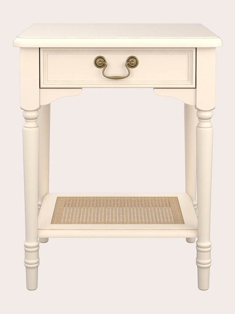 Laura Ashley Ivory Clifton 1 Drawer Side Table - Image 2 of 5