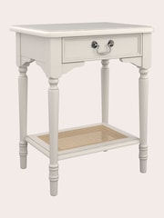 Laura Ashley Dove Grey Clifton 1 Drawer Side Table - Image 3 of 5