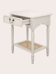 Laura Ashley Dove Grey Clifton 1 Drawer Side Table - Image 5 of 5