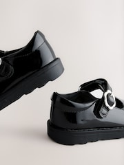 Črn patent - T-Bar School Shoes - Slika 3 iz 5