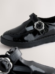 Črn patent - T-Bar School Shoes - Slika 4 iz 5