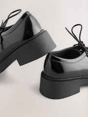 Black Patent Lace School Shoes - Image 3 of 5