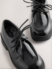 Black Patent Lace School Shoes - Image 4 of 5