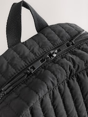 Black Quilted Backpack - Image 4 of 8