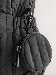 Black Quilted Backpack - Image 5 of 8