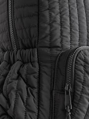 Black Quilted Backpack - Image 6 of 8