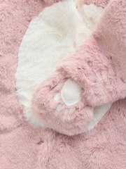 Pink - Faux Fur Bunny Pramsuit (0mths-2yrs) - Bild 4 von 6