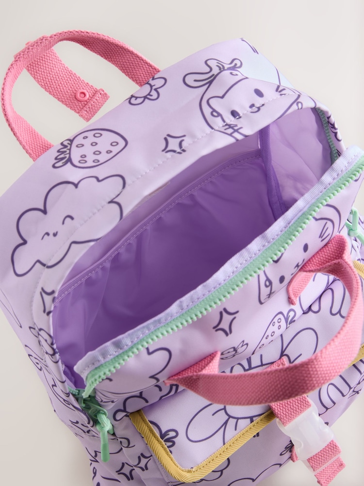 Lilac stampy sun - Rucksäcke - Bild 7 von 7