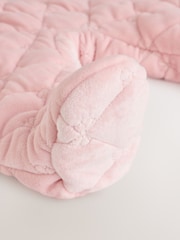 Pink Velour Baby Quilted Pramsuit (0mths-2yrs) - Image 11 of 14