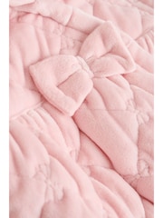 Pink Velour Baby Quilted Pramsuit (0mths-2yrs) - Image 4 of 14