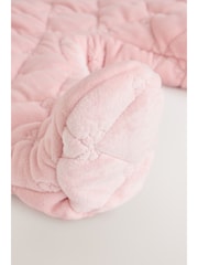 Pink Velour Baby Quilted Pramsuit (0mths-2yrs) - Image 6 of 14