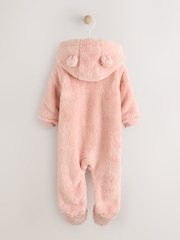 Pink Baby Fleece Pramsuit (0-18mths) - Image 2 of 6