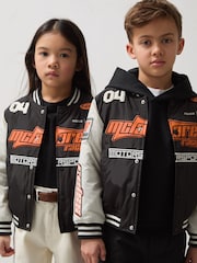 Negro/blanco crudo - Reiss Zoom Unisex Fit McLaren F1 Team Bomber Jacket - Imagen 1 de 9
