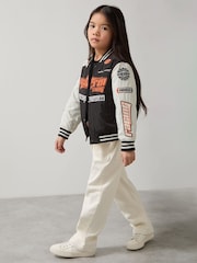 Negro/blanco crudo - Reiss Zoom Unisex Fit McLaren F1 Team Bomber Jacket - Imagen 4 de 9