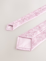 Pink Floral Tie and Pocket Square Set - Image 3 of 4
